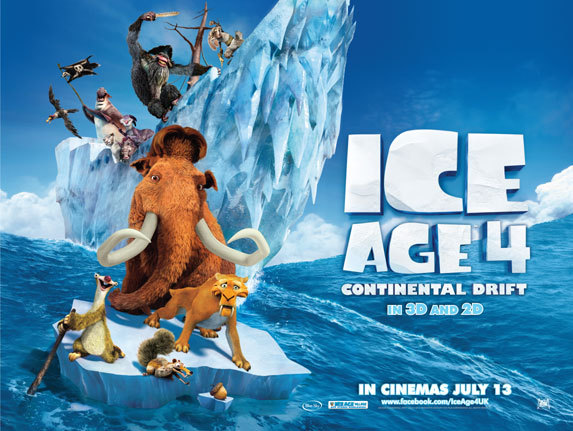 Ледниковый период 4: Континентальный дрейф / Ice Age: Continental Drift дата выхода